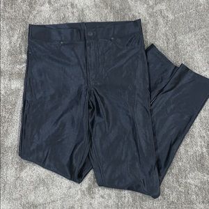 Black shiny pants